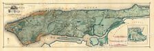 1865 Topographical Map of Manhattan NYC Historic Map - 12x36 picture