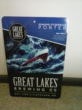 GREAT LAKES BREWING CO. EDMUND FITZGERALD PORTER METAL BEER SIGN 12" x 8"  picture