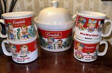 VTG Campbell's Covered Tureen w/Ladle & 4 Soup Mugs Westwood Int’l all date 1993 picture