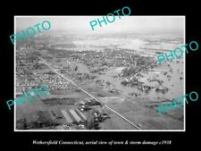 OLD 6 X 4 HISTORIC PHOTO OF WETHERSFIELD CONNECTICUT TOWN AERIAL VIEW c1938 picture