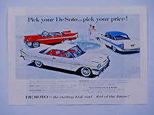 1958 De Soto Vintage Pick Your Price Original Print Ad 8.5 x 11 