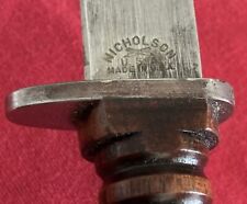 CUSTOM KNIFE FROM A FILE -  WITH A MAHOGANY HANDLE-MILITARY GUARD & SHEATH picture