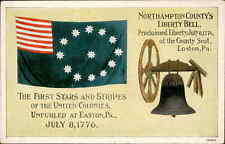 Postcard: THE FIRST STARS AND STRIPES OF THE UNITED COLONIES, UNFURLED picture