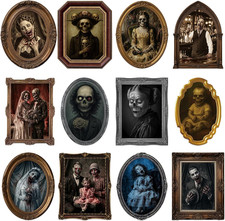 3D Lenticular Halloween Horror Portrait Frames Set of 12 Vintage Style Moving picture