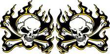 StickerTalk Yellow Flaming Skull Stickers, 3 inches x 3 inches picture