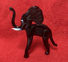 Vintage Glass Elephant Figure Blown Glass Figurine picture