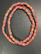 Vintage Venetian Chevron Trade Old African Beads Long Strand. picture