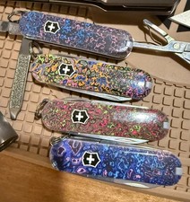 Victorinox Classic SD CamoCarbon Bundle - 80s/Damtanium/Miami Vice/Watermelon picture