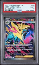 2025 Pokemon Mega Evolution Manectric ex Ultra Rare #158/132 PSA 9 picture