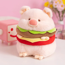 Hamburger Pig Plush Toy Fluffty Kawaii Plushie Doll Simulation Pig Doll Anime Cu picture