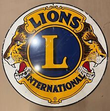 Lions International metal sign large 30