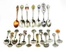 LOT of 20 Collectible Antique Souvenir Spoons from Around the World - SP26A picture