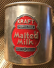 Vintage Kraft Perfected Malted Milk Soda Fountain Tin Red Label 2 Sided picture