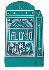 RARE Emerald Tally-Ho Unfolded Playing Card Deck Tuck Box Kings Wild Mint picture