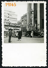 Stockholm, Concert Hall w sculpture, old cars, Vintage Photograph, 1930’s Sweden picture