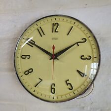 Mid Century - Wall Clock - Metamec - Vintage Retro Kitsch - Lemon Yellow picture
