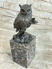 GREAT GIFT BRONZE SCULPTURE STATUE Animal Abstract Pure Owl Figurine HotCast Art picture
