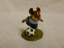 Wee Forest Folk What A Kicker Special Edition MS-23 Navy Soccer Mouse Retired picture