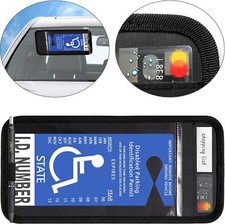 Handicap Placard Holder For Auto, 1 Pcs Black Visor Placard Holder, Hand picture
