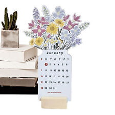 2024 Flowers Desk Calendar 2024 Writable Creative Vase Shape Calendars Compact  picture