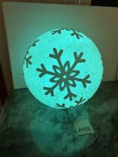 Rare 16” White Snowflake Glitter Sphere Valerie Parr Hill Color Morphing Lighted picture