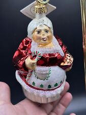 VINTAGE 1996 Christopher Radko - THE CLAUSES- 2 SIDED Glass Ornament Santa HTF picture