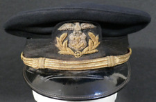 WWII USMS Merchant Marine Officers Service Visor Hat Bullion Insignia - Wartime picture