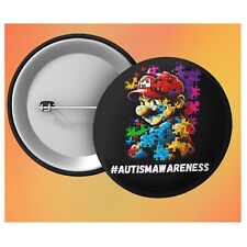 Autism Awareness Mario Pin | Autism Awareness Pin | Gamer Autism Awareness  picture