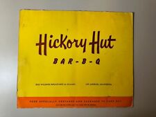 Vintage 1950s Hickory Hut Bar-B-Q Menu Los Angeles - Original Mid-Century RARE picture