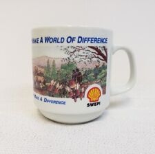 Vintage SWEPI Shell Gas Oil Coffee Mug  Cup Advertising Environmental No Chips picture