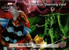 2022 Marvel Unbound Battle Scenes Quarterly Achievement Beta Ray Bill Hela /999 picture