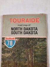Vintage 1977 Conoco Touraide North & South Dakota Gas Station 78 Road Map Color picture