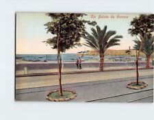 Postcard Beautiful Promenade Greetings from Genoa Italy picture