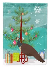 Caroline's Treasures Indian Peahen Peafowl Christmas Garden Flag BB9294GF picture