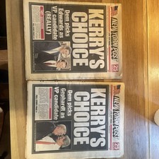 NY Post Newspaper Kerry's Choice ERROR & Correction Set July 2004 picture