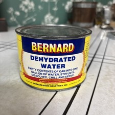 Vintage Bernard Food Industries Dehydrated Water Tin Can Unopened - USA picture