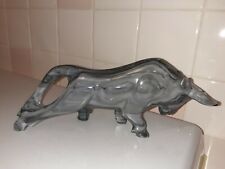 Hand Carved Marble Bull Figurine 9.2