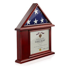 Memorial Flag Display Case Military Shadow Box, 3' x 5' Home Flown Folded Flag picture