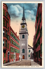 Postcard MA Boston Old North Church Christ Church WB UNP A6 picture