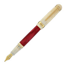 Laban 325 Fountain Pen in Flame- Red & Ivory color - Medium Point - NEW in box picture