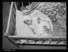 Photo:Crystal City Texas Mexican Baby Malnutrition 1939 Infant in Crib picture