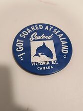 70s Vintage Sealand Aquarium Victoria B.C. Pinback Orca Killer Whale Button picture