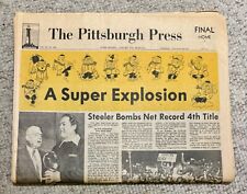 Pittsburgh Steelers Pittsburgh Press NFL Super Bowl Newspaper 1980 Complete picture