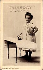 Postcard Tuesday (Ironing) Chores Days Of The Week A. Hansen 1907 Divided Back picture