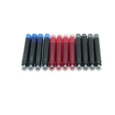 Franklin Covey Fountain Pen Cartridges Blue Ink Red and Black Slim Cartridges picture
