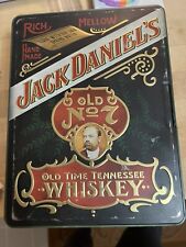 Vintage Jack Daniels Old No. 7 Tennessee Whiskey Poker Set Cards Chips Tin picture