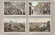 4 Views of Barnstaple, England, Great Britain Early Postcard, Used in 1906 picture