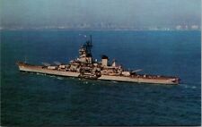U.S.S New Jersey BB-62 San Diego, Ca Naval Ship Postcard Chrome Unposted A1285 picture