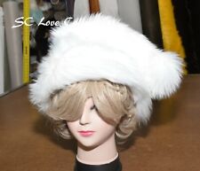White Christmas Santa Hat Faux Fur Made in USA picture