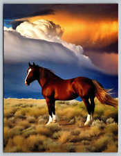 Art Postcard Wild Mustang 